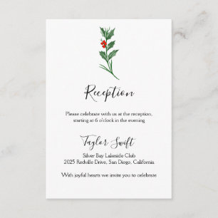 Christmas Greenery Reception Card
