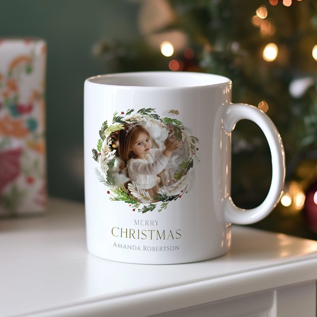 Christmas Greenery Wreath Coffee Mug (Creator Uploaded)