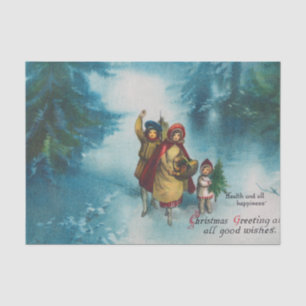 Christmas Greeting and All Good Wishes  Tissue Paper