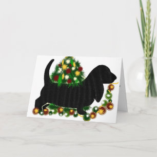 Christmas Greeting Card~ Bassett Hound Holiday Card