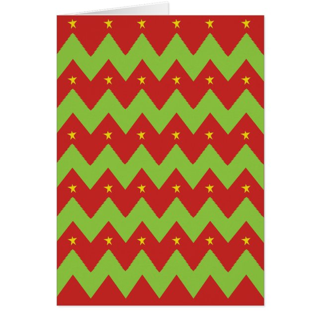 Christmas Greeting Card/Envelope "Christmas Trees" (Front)