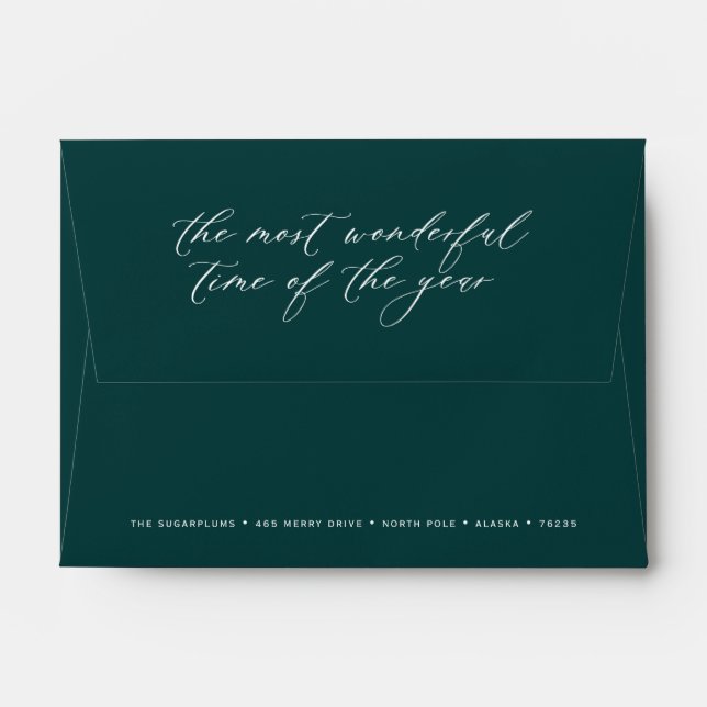 Christmas Greeting Card Envelope Holiday Mailing (Back (Top Flap))