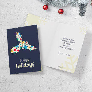 Christmas greeting card featuring a snowflake fill