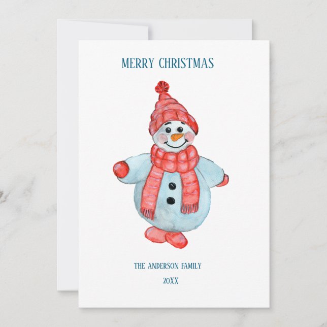 Christmas greeting card from a snowman (Front)