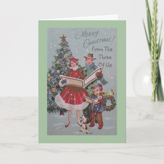 Christmas greeting card From The Three Of Us (Front)