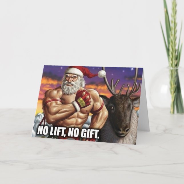 Christmas Greeting Card - Gym Motivation (Front)