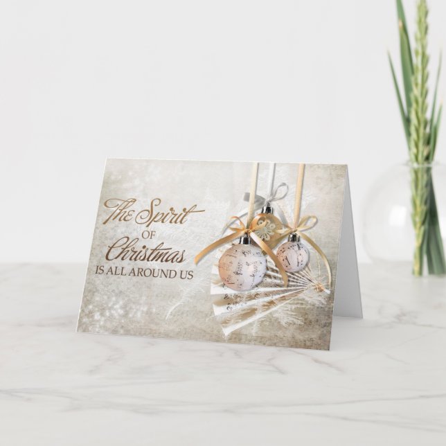 Christmas Greeting Card - Musical Theme (Front)