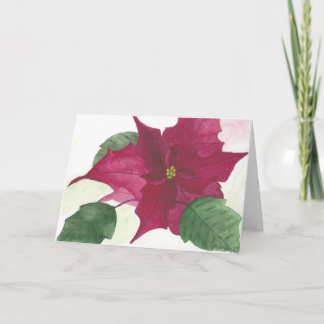Christmas Greeting Card Poinsettia floral