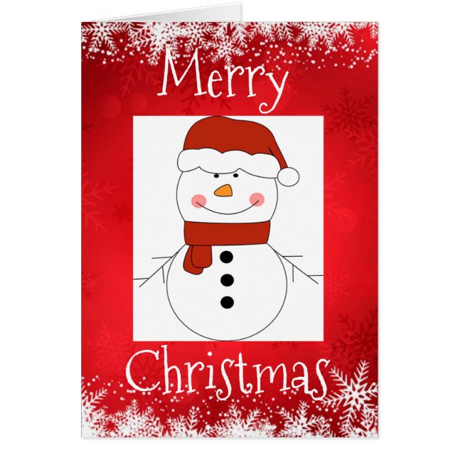 Christmas Greeting Card/Snowman (Front)