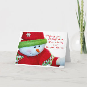 Christmas Greeting Card/Snowman Holiday Card