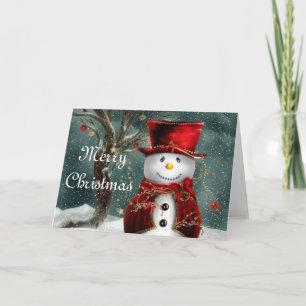 Christmas Greeting Card/Snowman Holiday Card