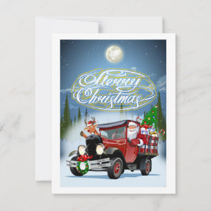Christmas Greeting Card with Christmas lettering