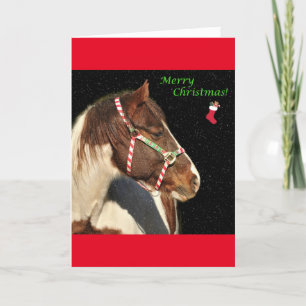 Christmas Greeting Card With Horse