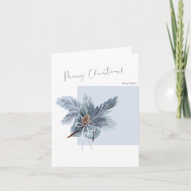 Christmas Greeting Card with Minimal Design & Text (Front)