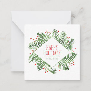 Christmas greeting card with winter holiday frame