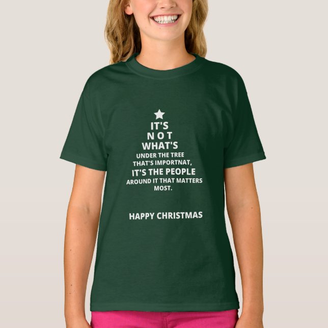 Christmas Greeting Design T-Shirt (Front)