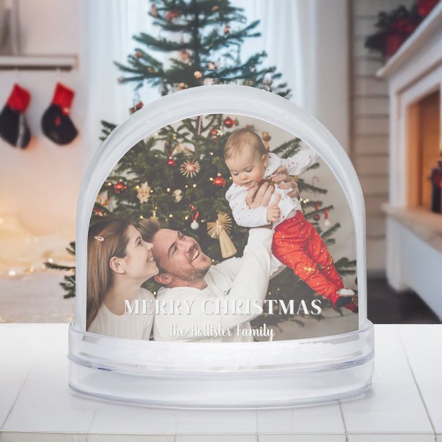 Christmas Greeting Family Photo Snow Globe (Creator Uploaded)