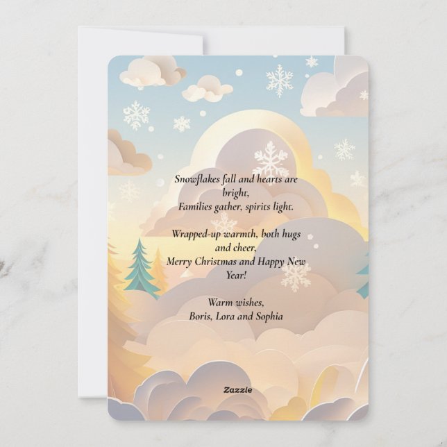 Christmas Greeting Holiday Card (Back)
