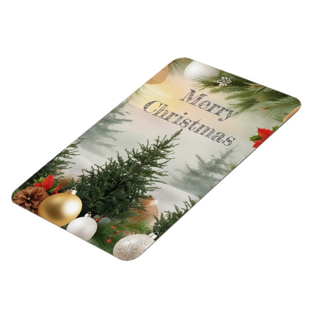 Christmas greeting  magnet (Left Side)