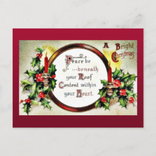 Christmas greeting with wishes written in a mirror holiday postcard