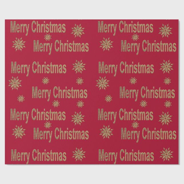 Christmas greeting wrapping paper (Flat)