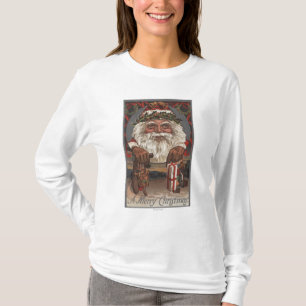 Christmas GreetingBig Santa Head T-Shirt