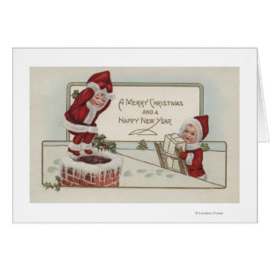 Christmas GreetingLittle KidsChimney