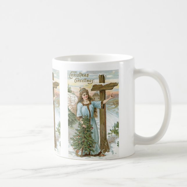 Christmas Greetings Angel Coffee Mug (Right)