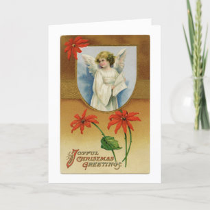 Christmas Greetings Angel Holiday Card