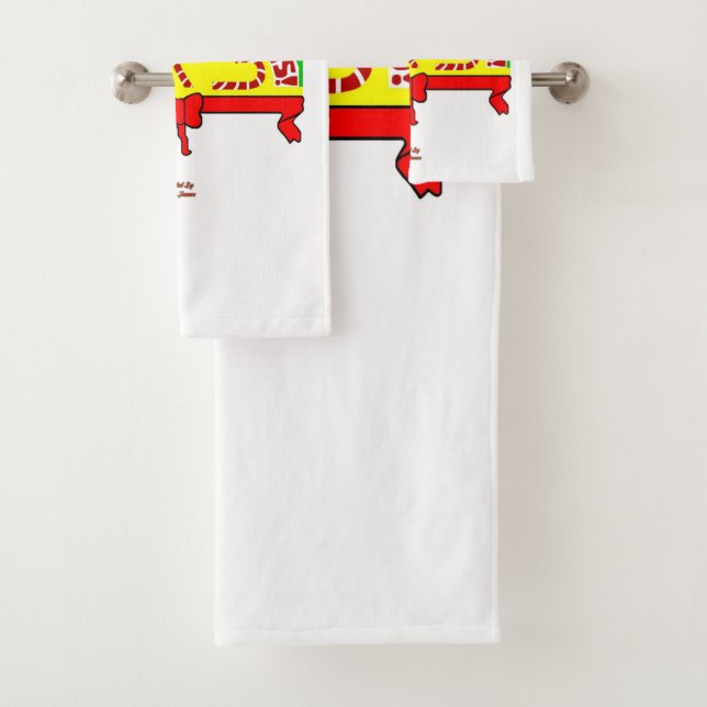 Christmas Greetings Bathroom Towel Set (Insitu)
