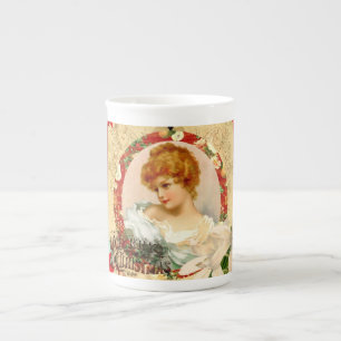 Christmas Greetings Bone China Mug