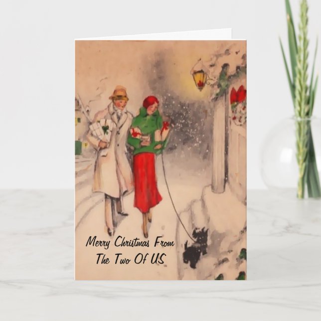Christmas greetings card  from the two of us (Front)