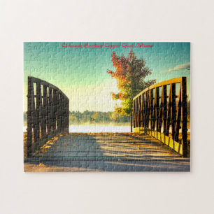 Christmas Greetings Copper Creek Indiana Jigsaw Puzzle