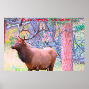 Christmas Greetings Dad Hunter Gatherer Poster