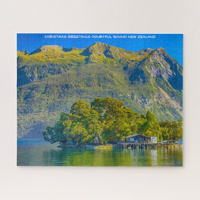 Christmas Greetings Doubtful Sound New Zealand Jigsaw Puzzle (Horizontal)