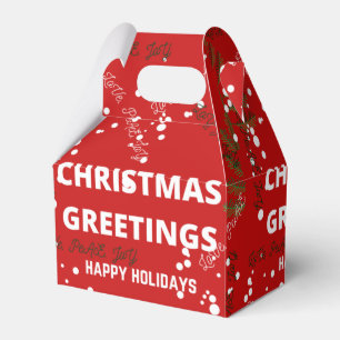 Christmas greetings favour box