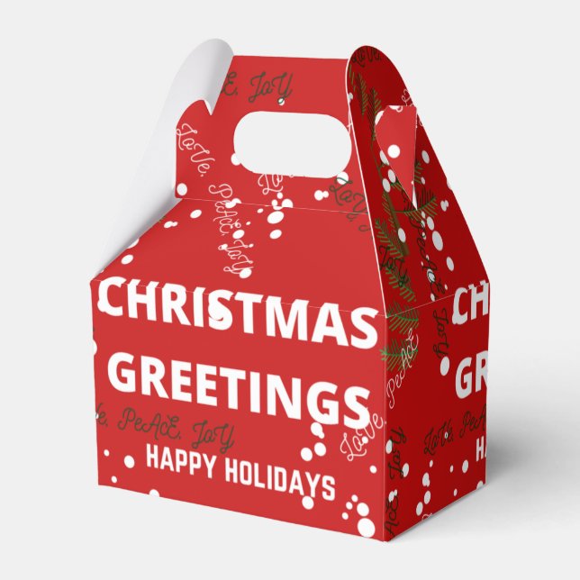 Christmas greetings favour box (Front Side)