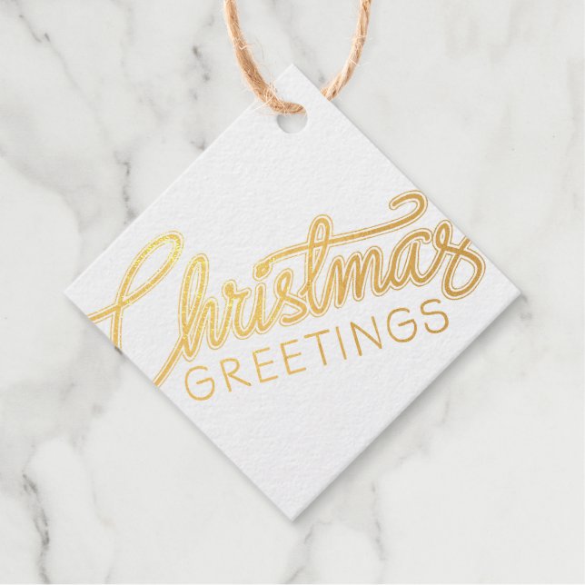 Christmas Greetings Favour Tags (Front)