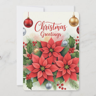 Christmas Greetings, Festive, Holiday Card