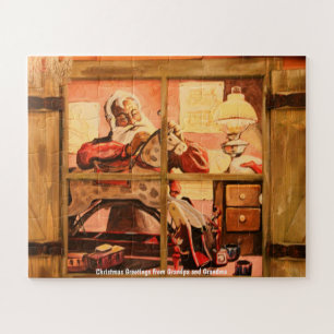 Christmas Greetings from Grandpa and Grandma Jigsaw Puzzle