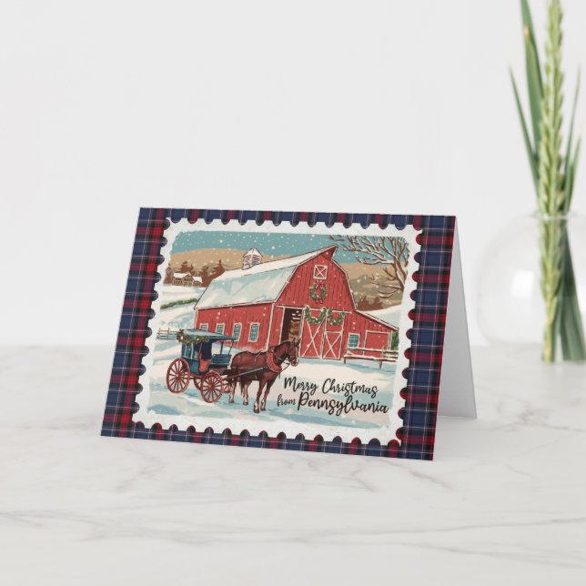 Christmas Greetings from Pennsylvania Holiday Card (Front)