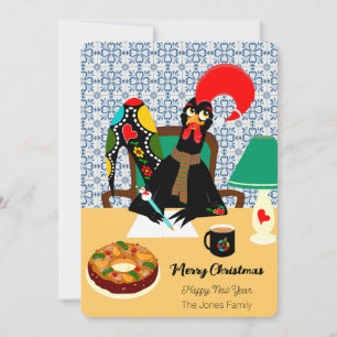 Christmas greetings from the Portuguese Rooster Card