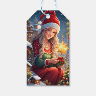 Christmas greetings gift tags