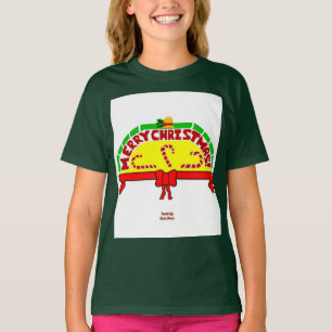 Christmas Greetings Girls Deep Forest T Shirt