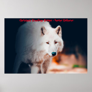 Christmas Greetings Grandpa Hunter Gatherer Poster