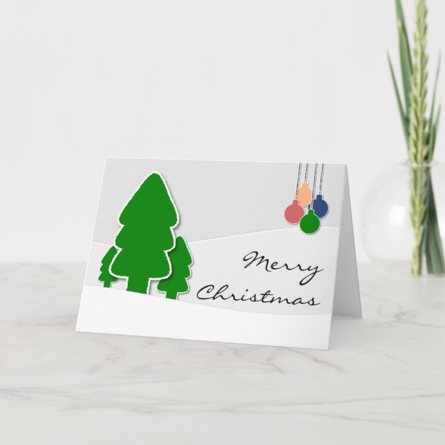 Christmas Greetings Holiday Card (Front)