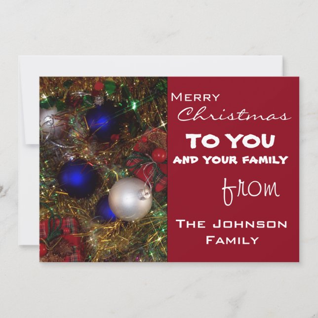 Christmas Greetings Holiday Card (Front)