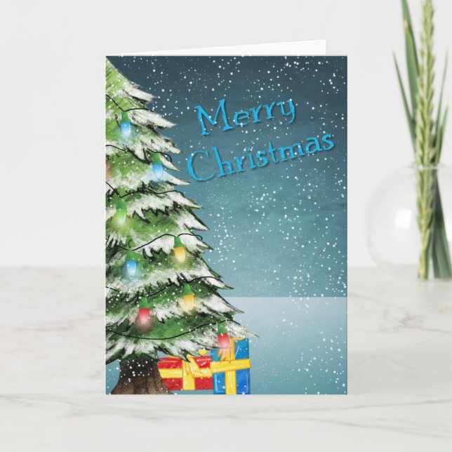 Christmas Greetings Holiday Card (Front)