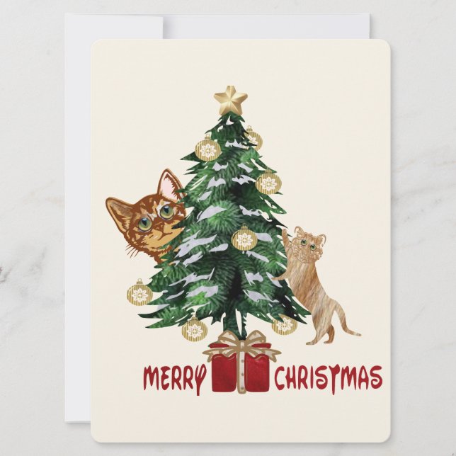 Christmas Greetings Holiday Card (Front)
