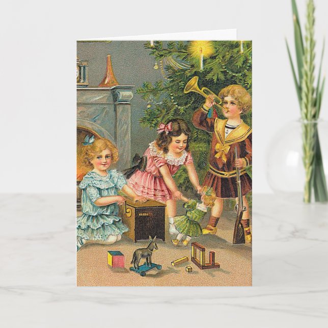 Christmas Greetings Holiday Card (Front)